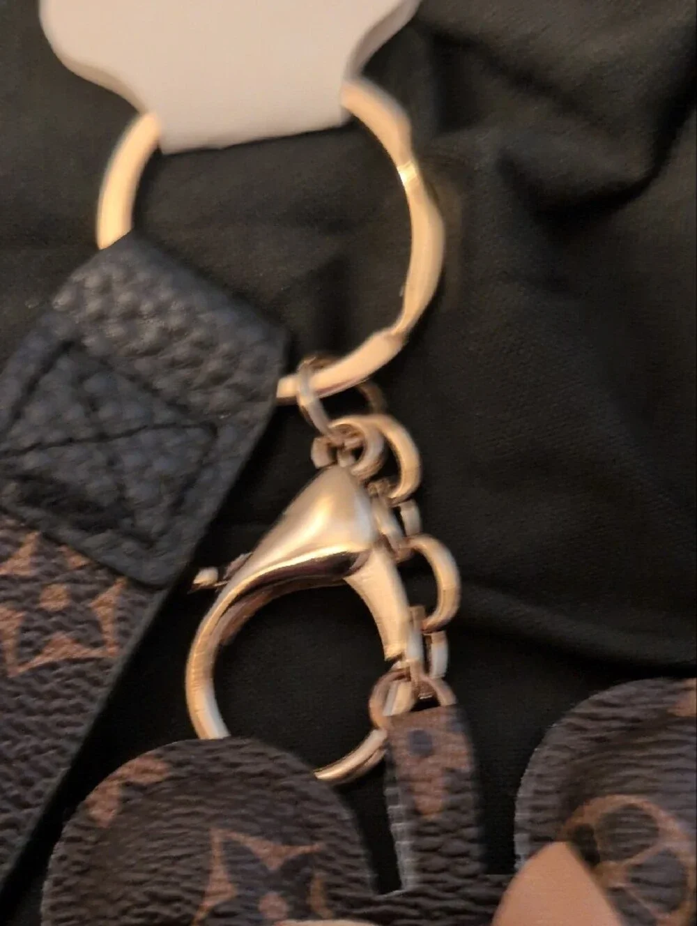 Fashion Jewelry Brown Monogram Mouse Keychain with Tan Bow